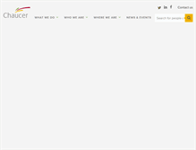 Tablet Screenshot of chaucerplc.com